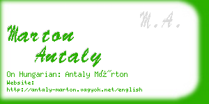 marton antaly business card